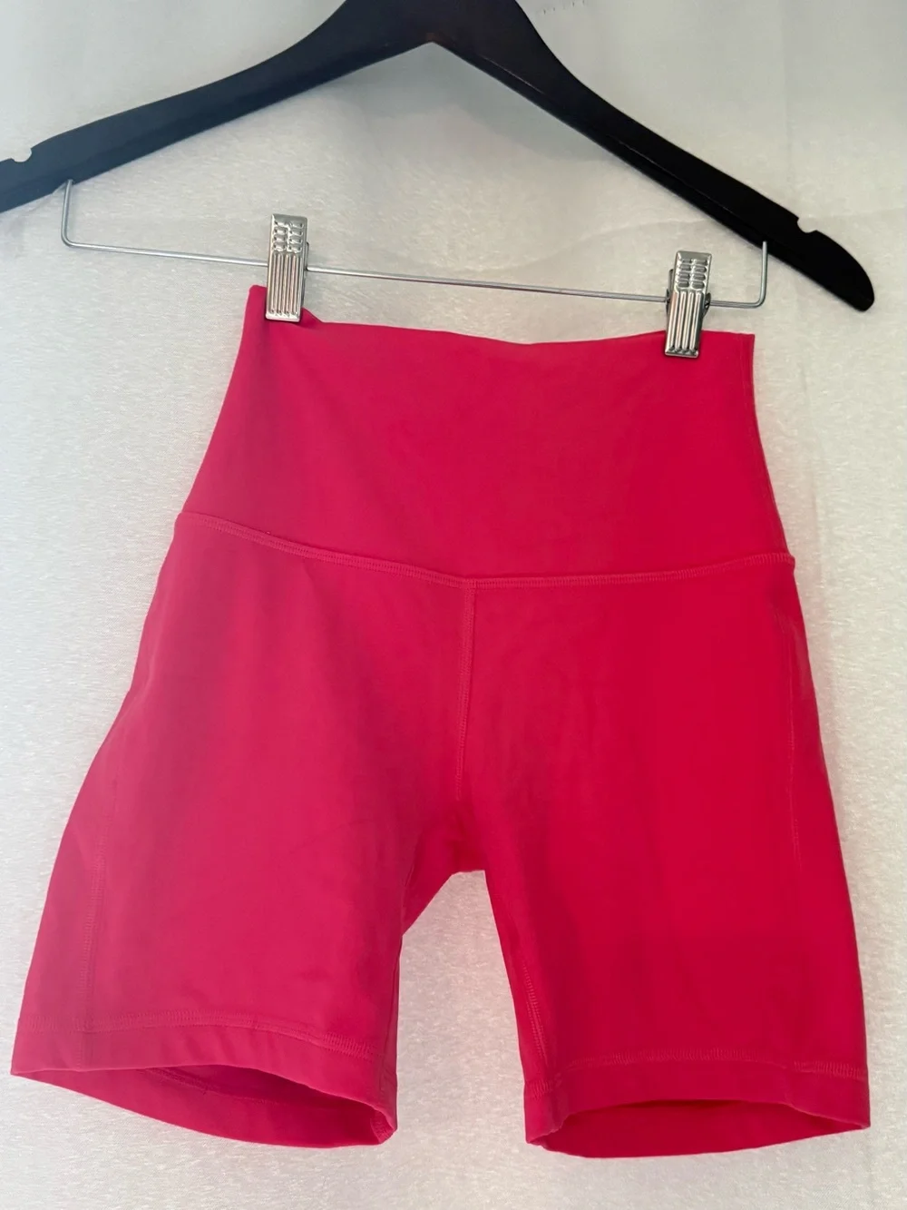 Lululemon biker shorts 5” size 2 hot pink